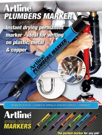 ปากกาเคมีช่างประปา ARTLINE EKPR-PLM หัวกลม 1.5 มม. สีดำ_8